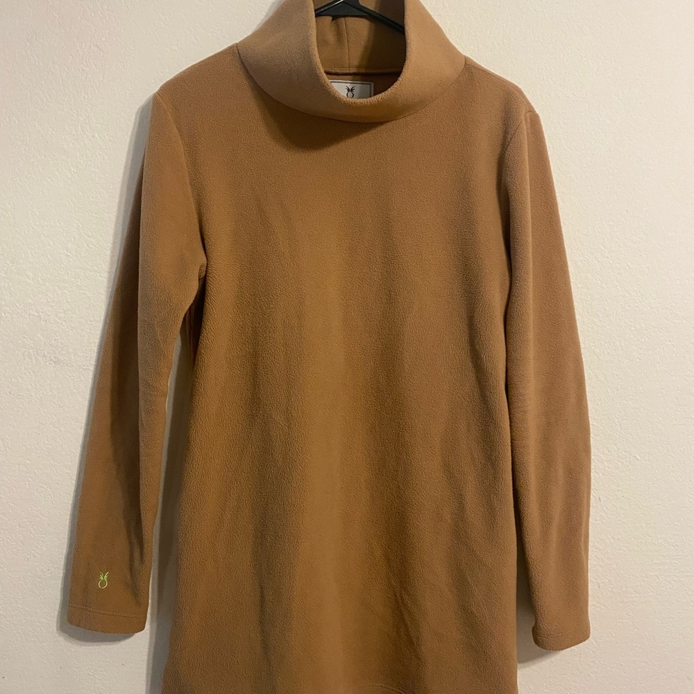 Dudley Stephens Camel Cowl Neck Sweater